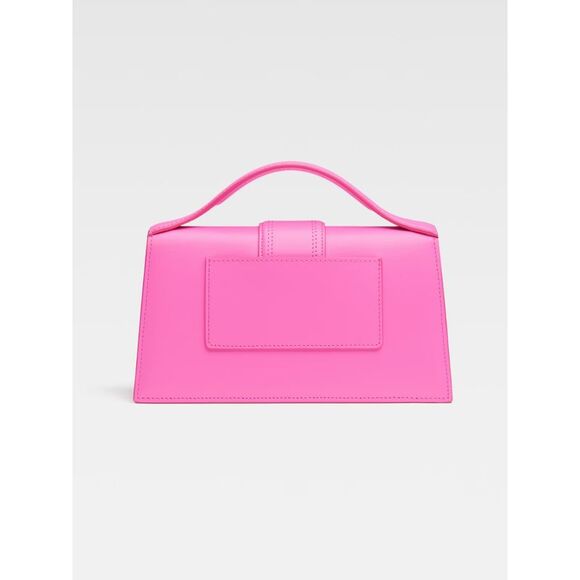 Jacquemus Neon Pink Leather Le Grand Bambino Women's Handbag - Picture 3 of 6